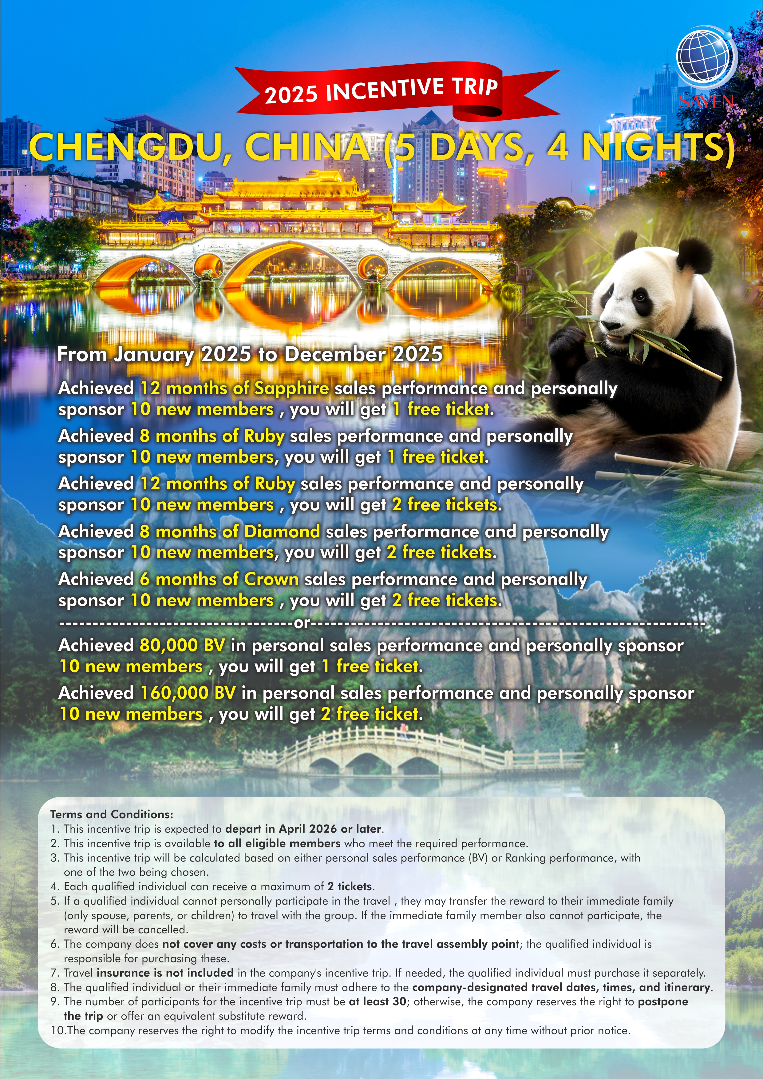 2025 | Incentive Trip China Cheng Du 5 Days 4 Nights